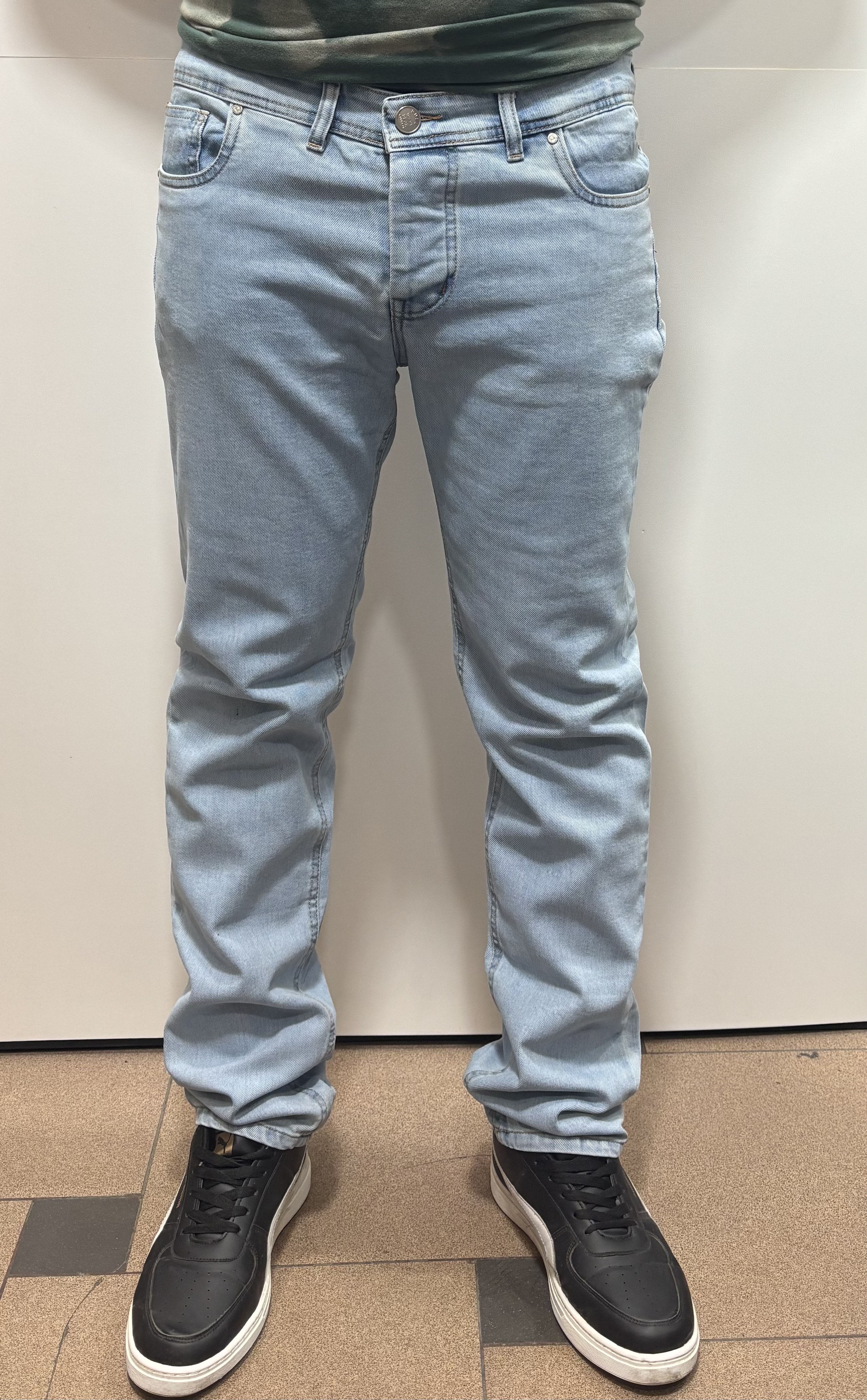 شلوار لی راسته مردانه پارچه پنبه کجراه