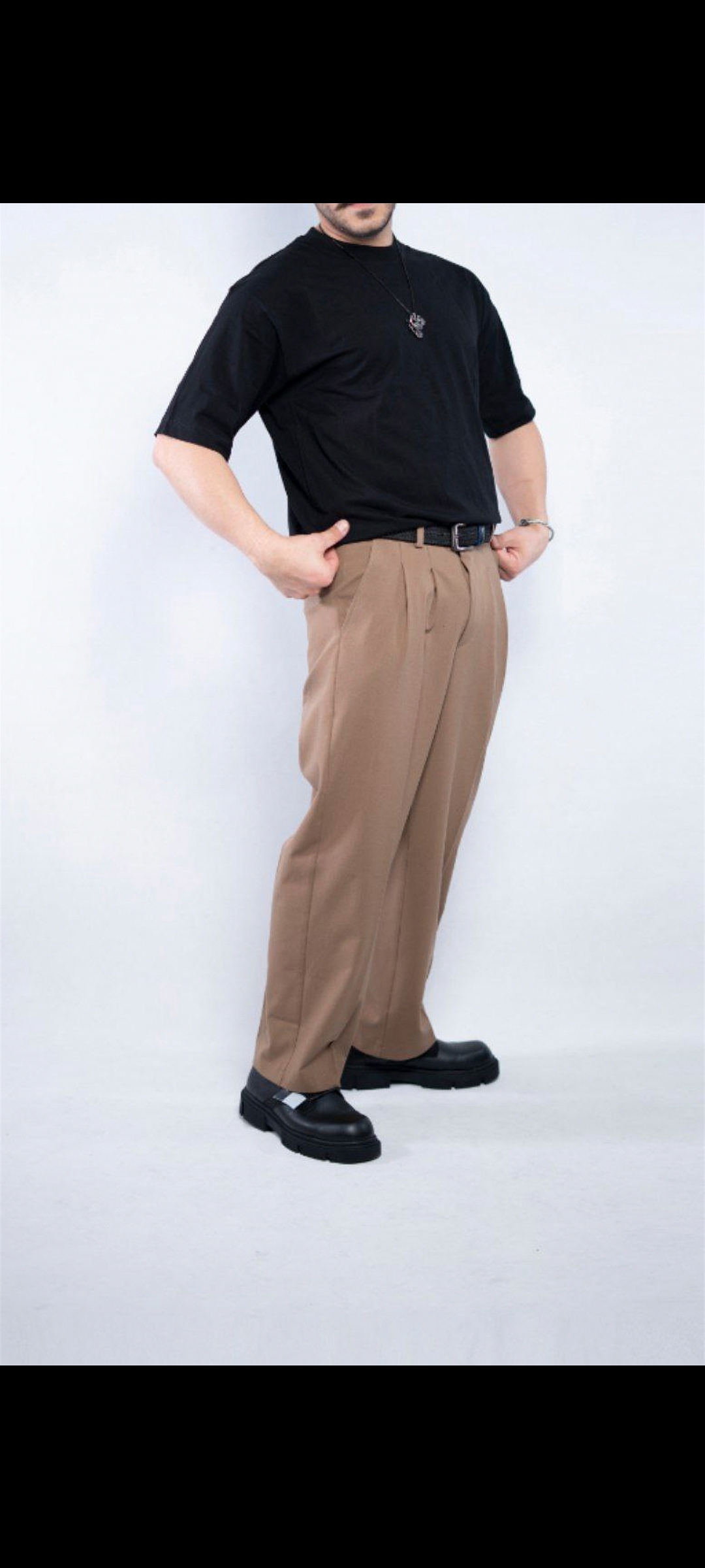 شلوار بگ پارچه ای پیله دار